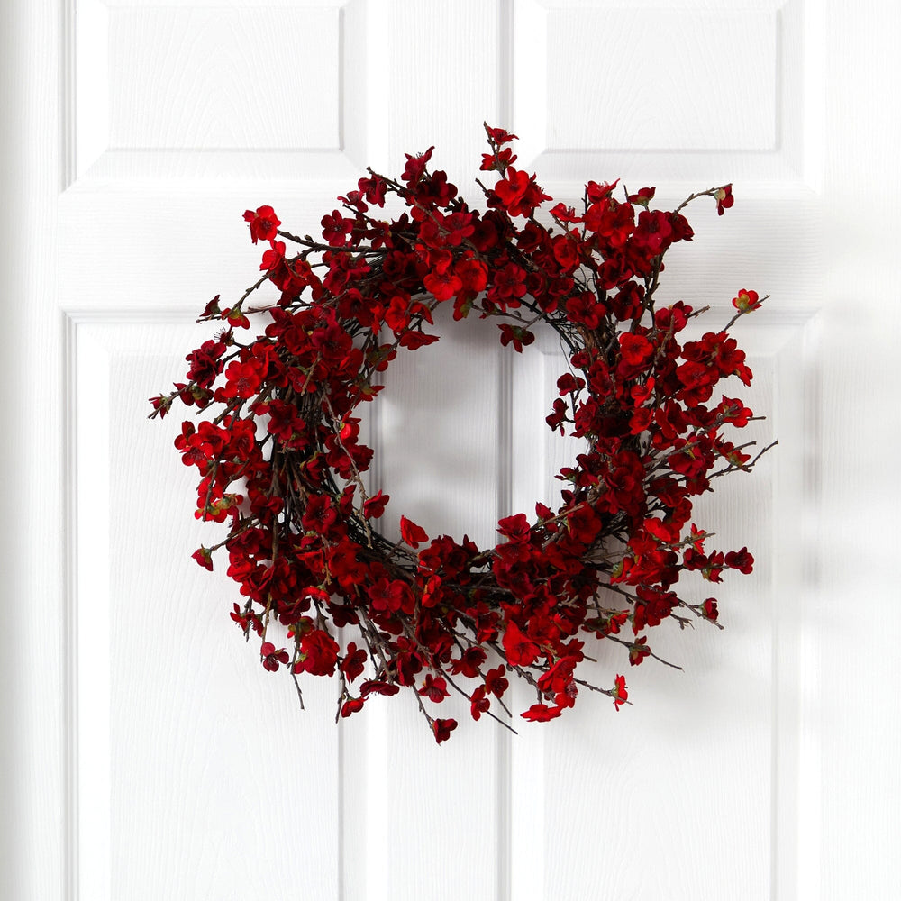 
                      
                        24” Plum Blossom Artificial Wreath
                      
                    