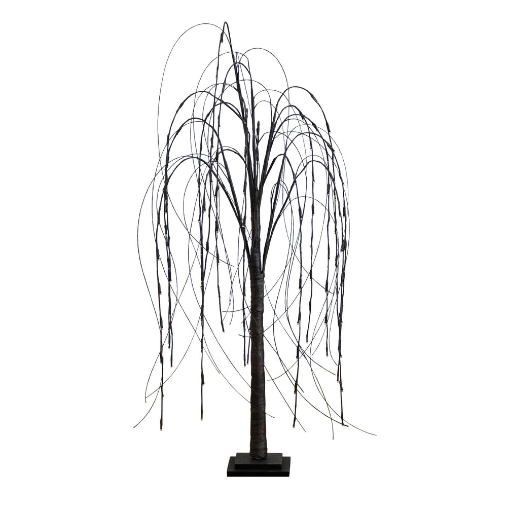 
                      
                        4’ Pre-Lit Halloween Black Willow Artificial Fall Tree with 120 Orange & Purple LED Lights
                      
                    