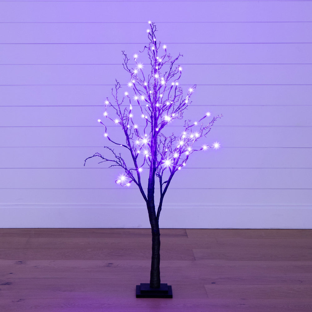
                      
                        4’ Pre-Lit Halloween Deluxe Black Twig Artificial Fall Tree with 81 Orange & Purple LED Lights
                      
                    