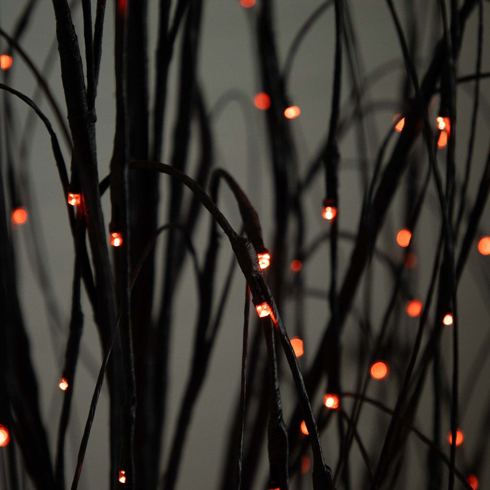 
                      
                        6’ Pre-Lit Halloween Black Willow Artificial Fall Tree with 160 Orange & Purple LED Lights
                      
                    
