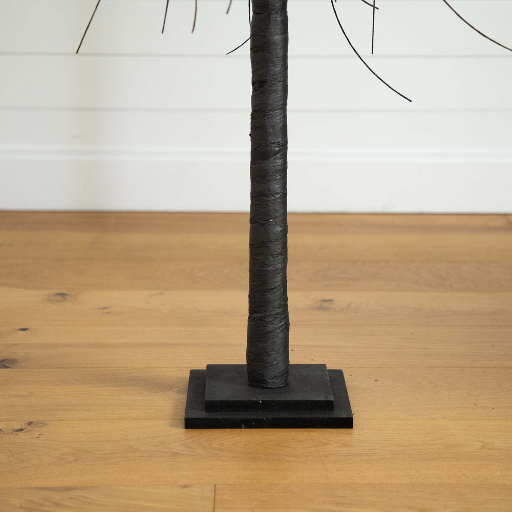
                      
                        6’ Pre-Lit Halloween Black Willow Artificial Fall Tree with 160 Orange & Purple LED Lights
                      
                    