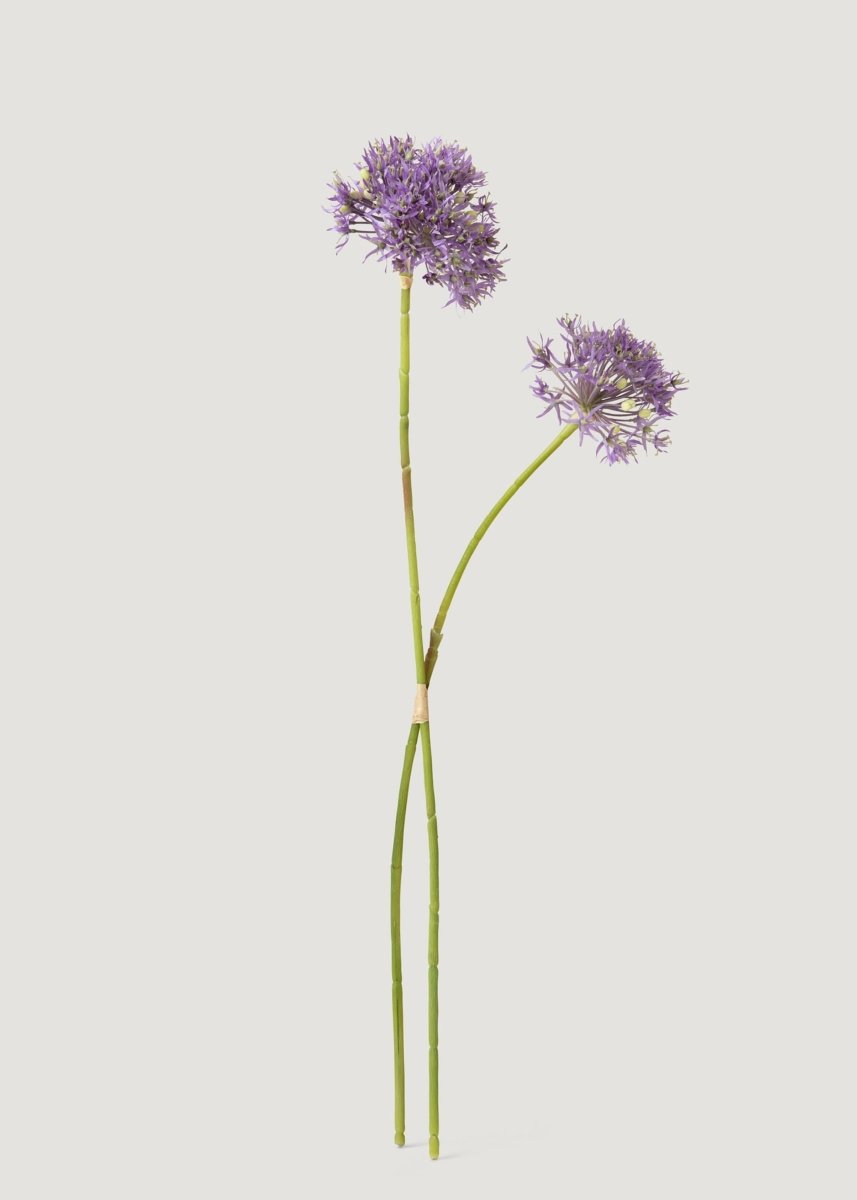Afloral Artificial Allium Wildflower Bundle in Lavender - 30" - lily & onyx