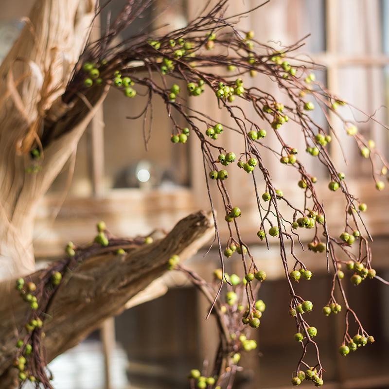 Rustic Reach Artificial Berry Vines Green and Red 35" Tall