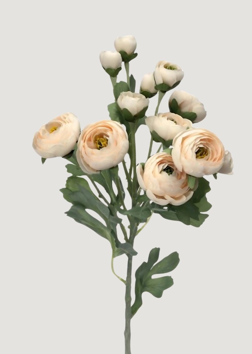 Afloral Artificial Blooming Ranunculus Flowers in Blush - 21" - lily & onyx