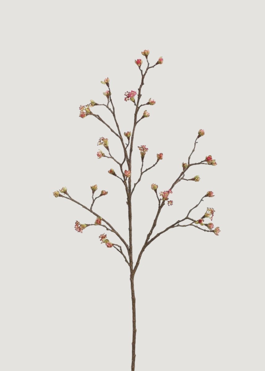 Afloral Artificial Budding Flower Branch in Fuchsia - 42" - lily & onyx