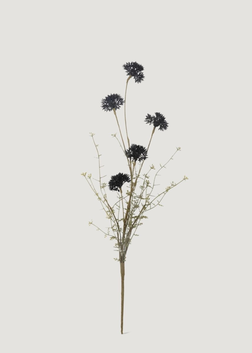 Afloral Artificial English Melaleuca Wildflower Branch in Black - 20.5" - lily & onyx