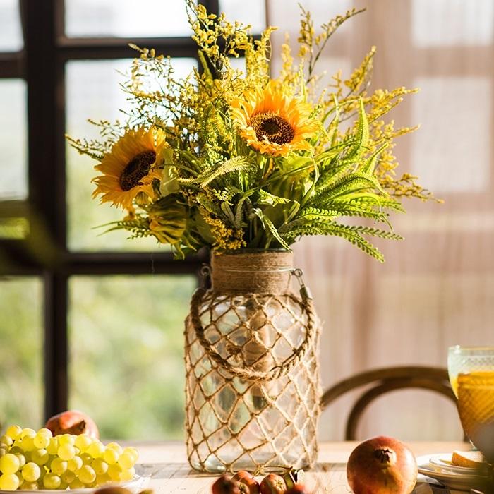 
                      
                        Artificial Faux Silk Yellow Sunflower Bouquet 21" Tall
                      
                    
