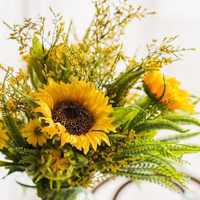 
                      
                        Artificial Faux Silk Yellow Sunflower Bouquet 21" Tall
                      
                    