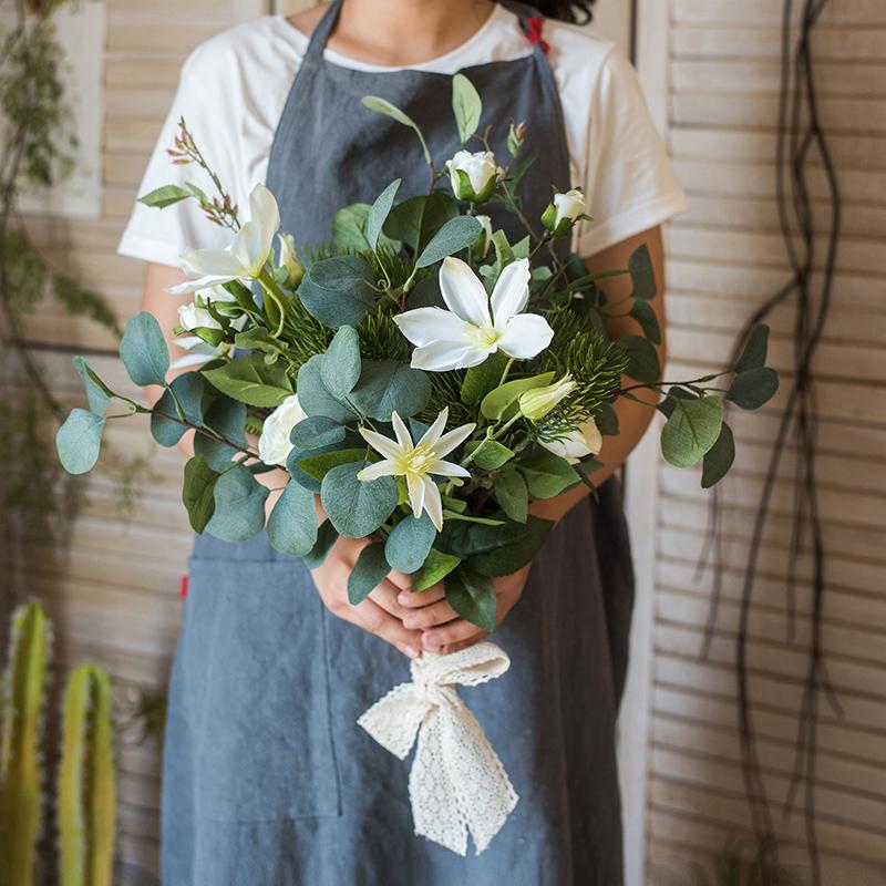 Artificial Clematis Flower Bouquet in Greenery, 20