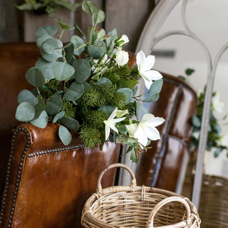 
                      
                        Artificial Clematis Flower Bouquet in Greenery, 20" Tall
                      
                    