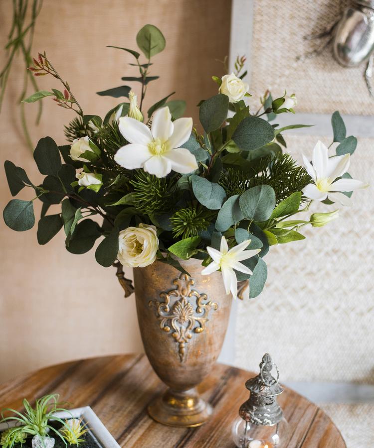 
                      
                        Artificial Clematis Flower Bouquet in Greenery, 20" Tall
                      
                    