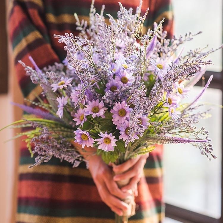 
                      
                        Artificial Silk Bouquet Purple Country Flowers 20" Tall
                      
                    