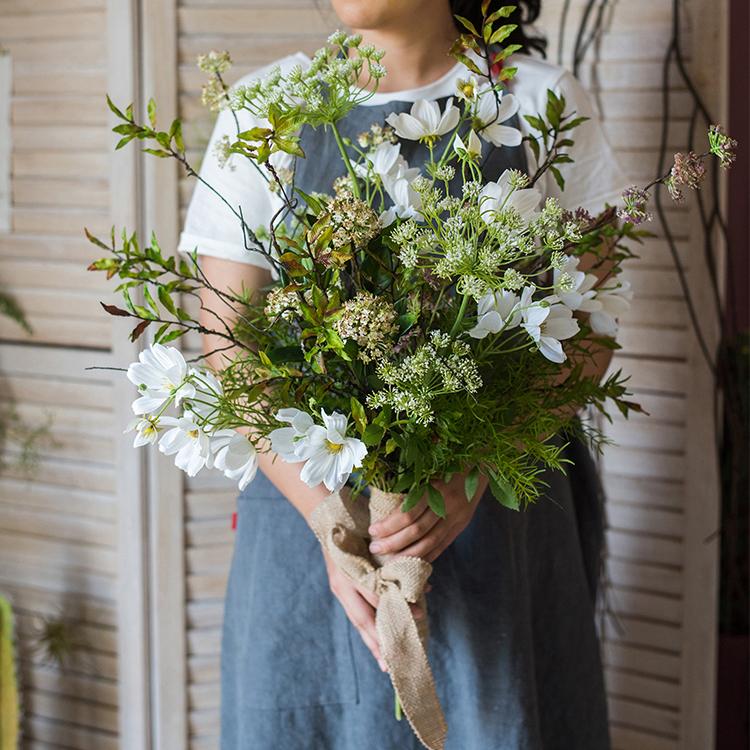 RusticReach Artificial Flower Bouquet Spring Daisy Greenery Mix 24" Tall - lily & onyx