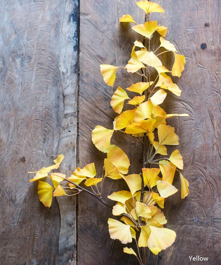
                      
                        Artificial Faux Ginkgo Stem in Yellow 37" Tall
                      
                    