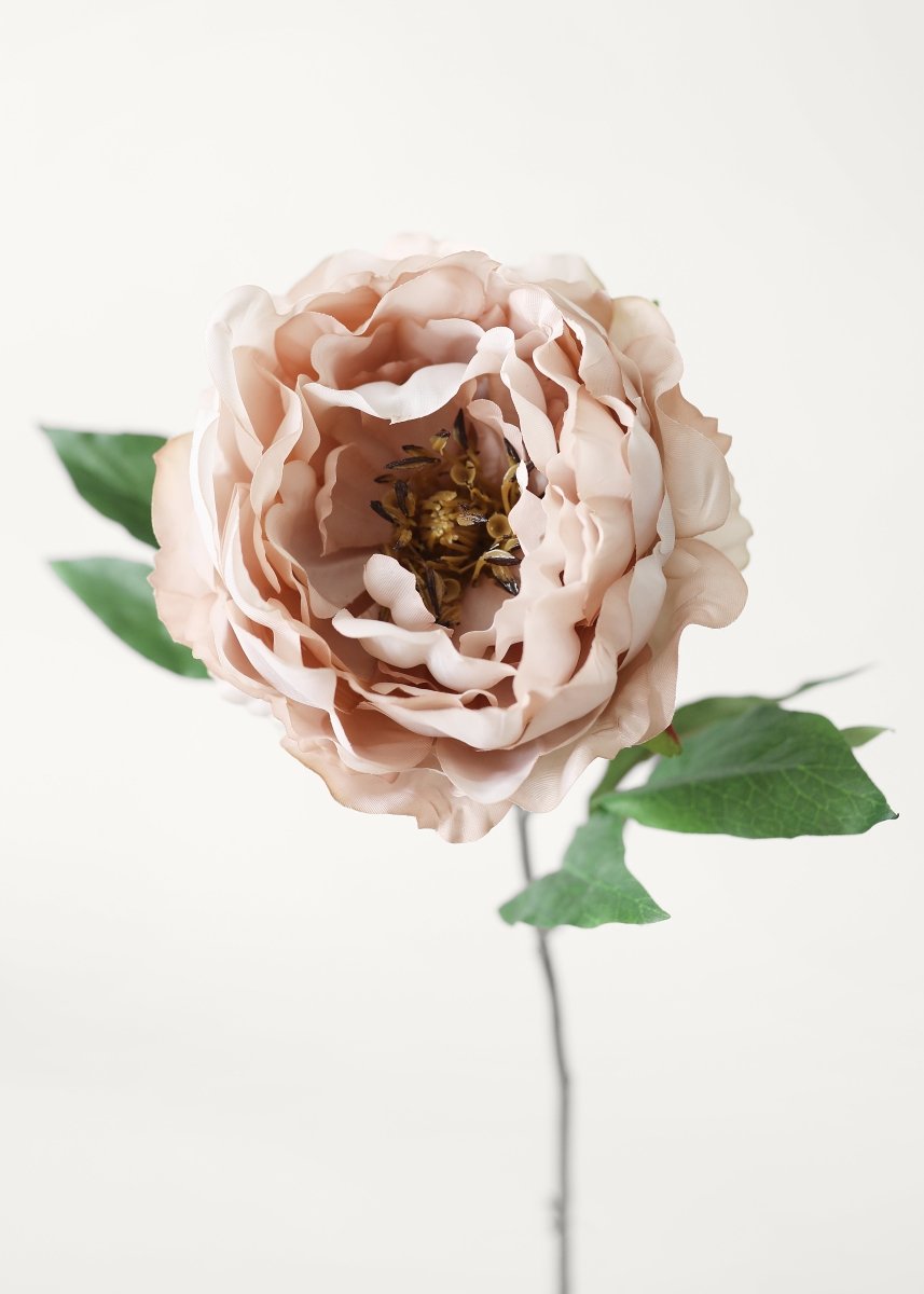 Afloral Artificial Peony Flower in Taupe Mauve - 18.5" - lily & onyx