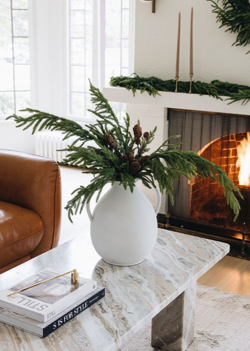 Afloral Artificial Pine Cone Branch Winter Decor - 28.5" - lily & onyx