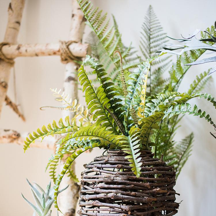 
                      
                        Artificial Faux Plant Big Rock Fern Stem 22" Tall
                      
                    