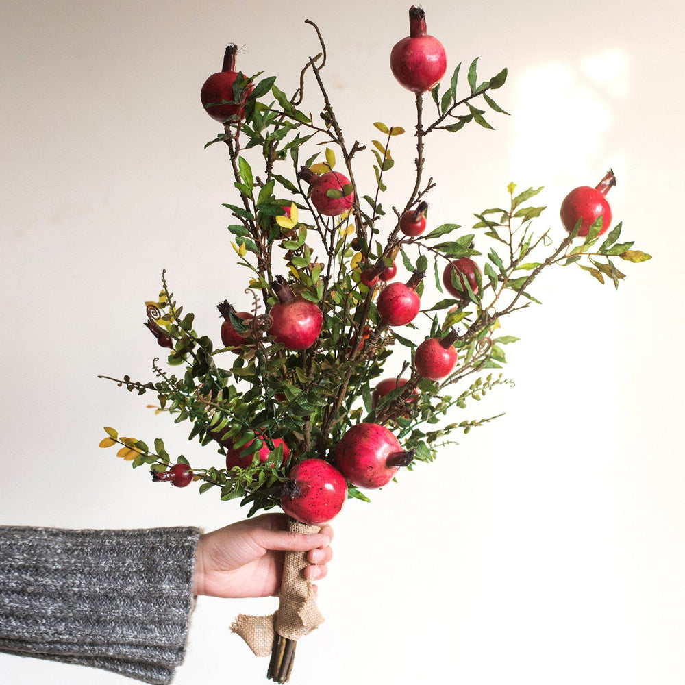 Artificial Silk Red Pomegranate Bouquet 22
