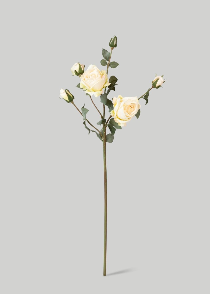 Afloral Artificial Roses in Cream - 27.5" - lily & onyx