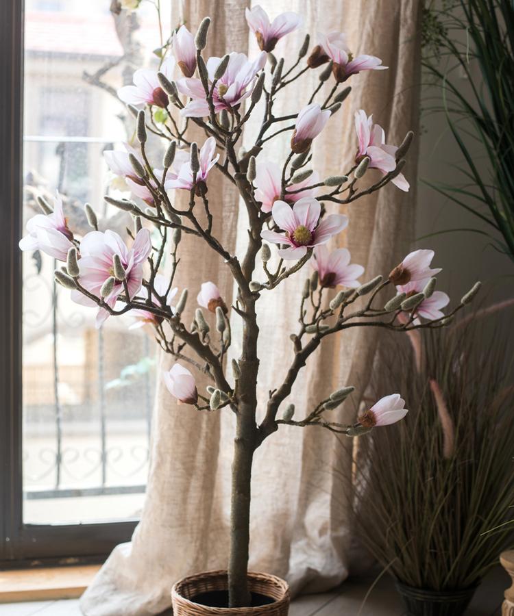 
                      
                        RusticReach Artificial Silk Pink Magnolia Tree In Pot - lily & onyx
                      
                    