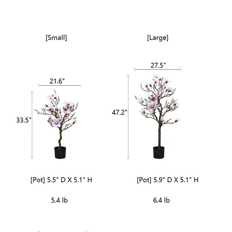 
                      
                        RusticReach Artificial Silk Pink Magnolia Tree In Pot - lily & onyx
                      
                    