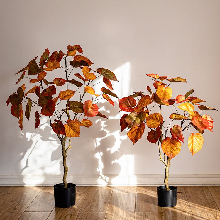 
                      
                        RusticReach Artificial Silk Red Leaf Banyan Tree In Pot - lily & onyx
                      
                    