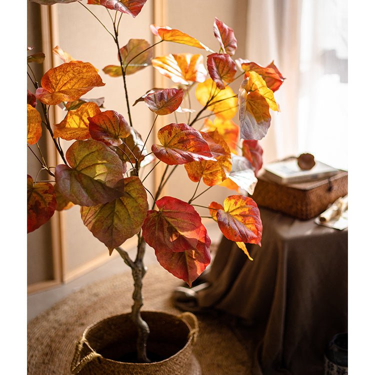 
                      
                        RusticReach Artificial Silk Red Leaf Banyan Tree In Pot - lily & onyx
                      
                    