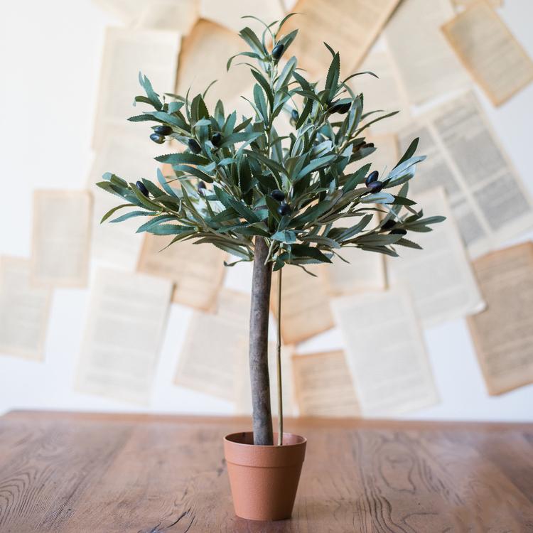 Artificial Faux Small 24" Tall Olive Tree