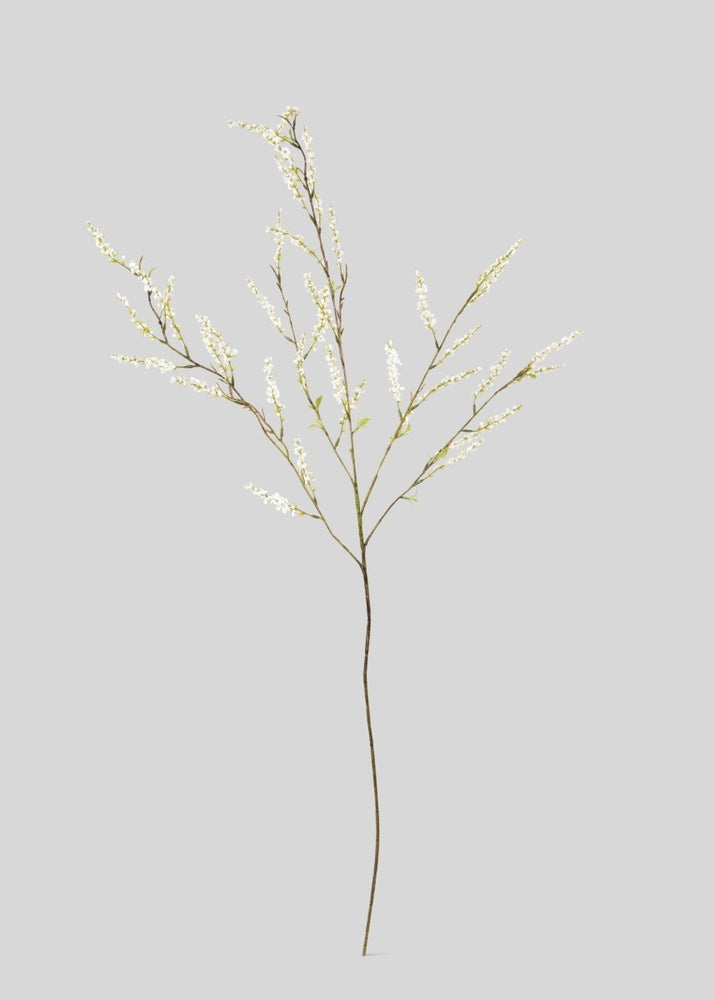 Afloral Artificial Spirea Wildflower Branch in White - 39.5" - lily & onyx