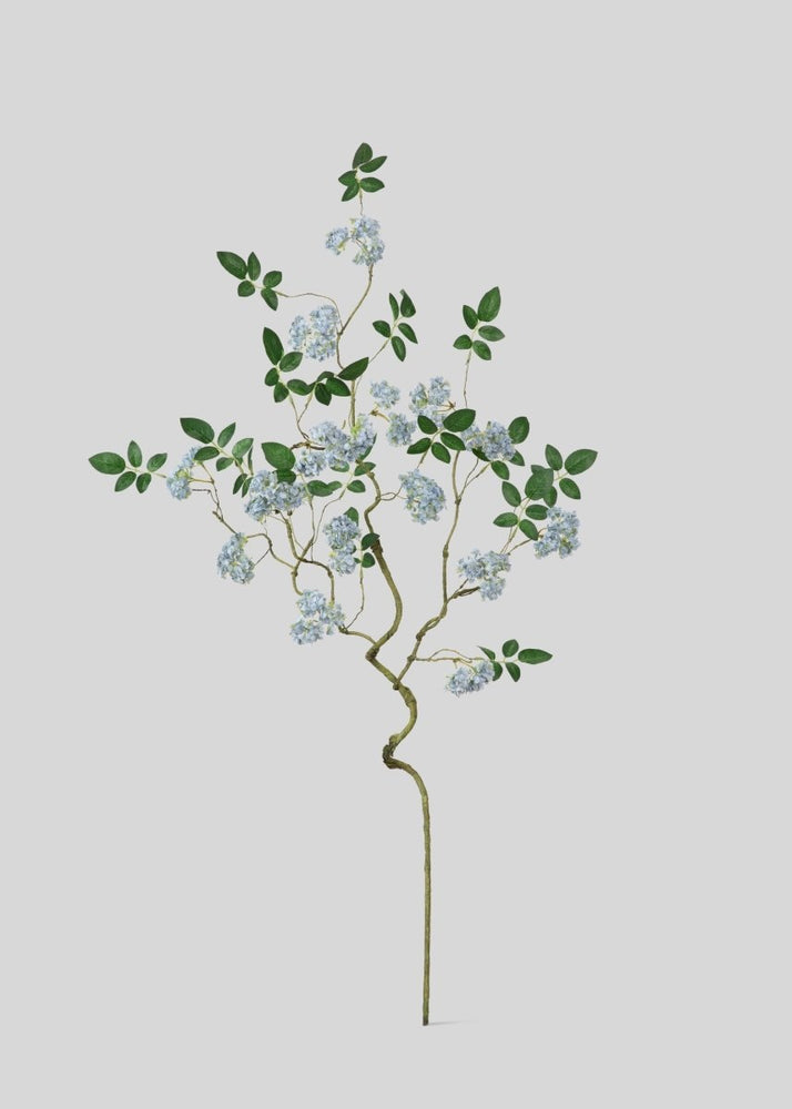 Afloral Artificial Spring Blossom Flower Branch in Blue - 41" - lily & onyx