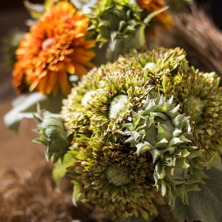 
                      
                        Artificial Sunflower Bouquet in Green or Orange, 18" Tall
                      
                    