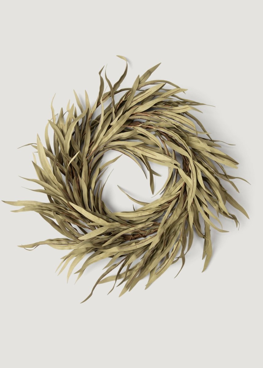 Afloral Artificial Willow Leaf Greenery Wreath - 17.5" - lily & onyx