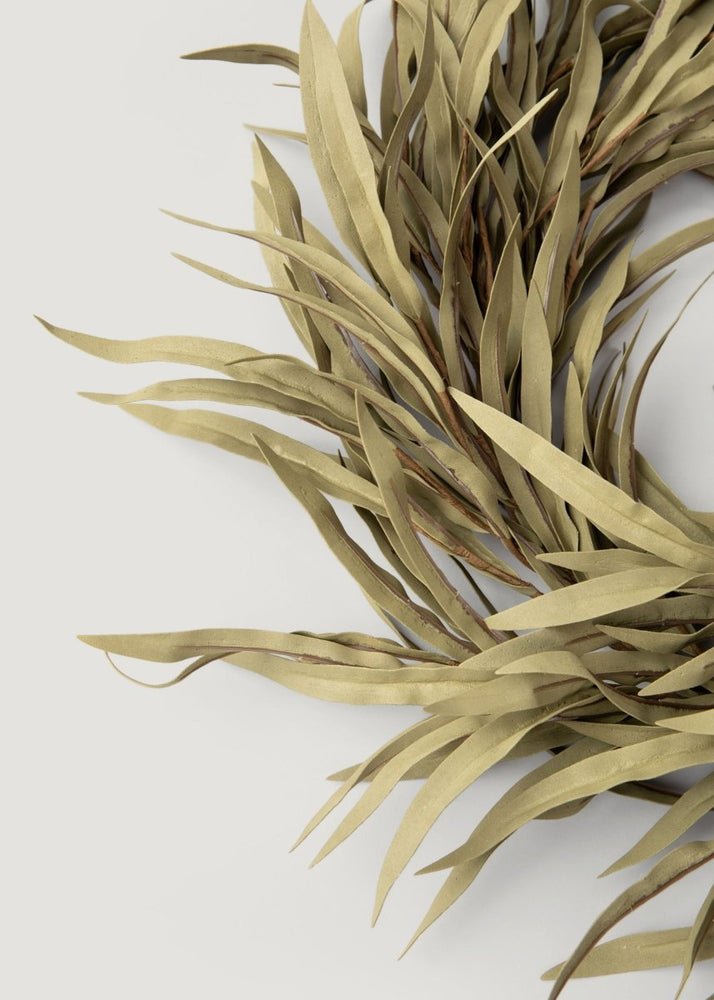 Afloral Artificial Willow Leaf Greenery Wreath - 17.5" - lily & onyx