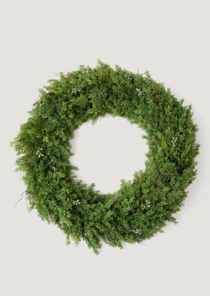 
                      
                        Afloral Artificial Winter Cedar and Juniper Wreath - 30" - lily & onyx
                      
                    