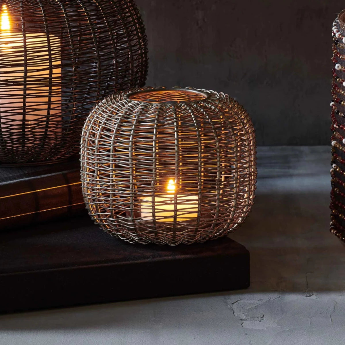 texxture Ashbury™ Woven Iron Candleholder - lily & onyx