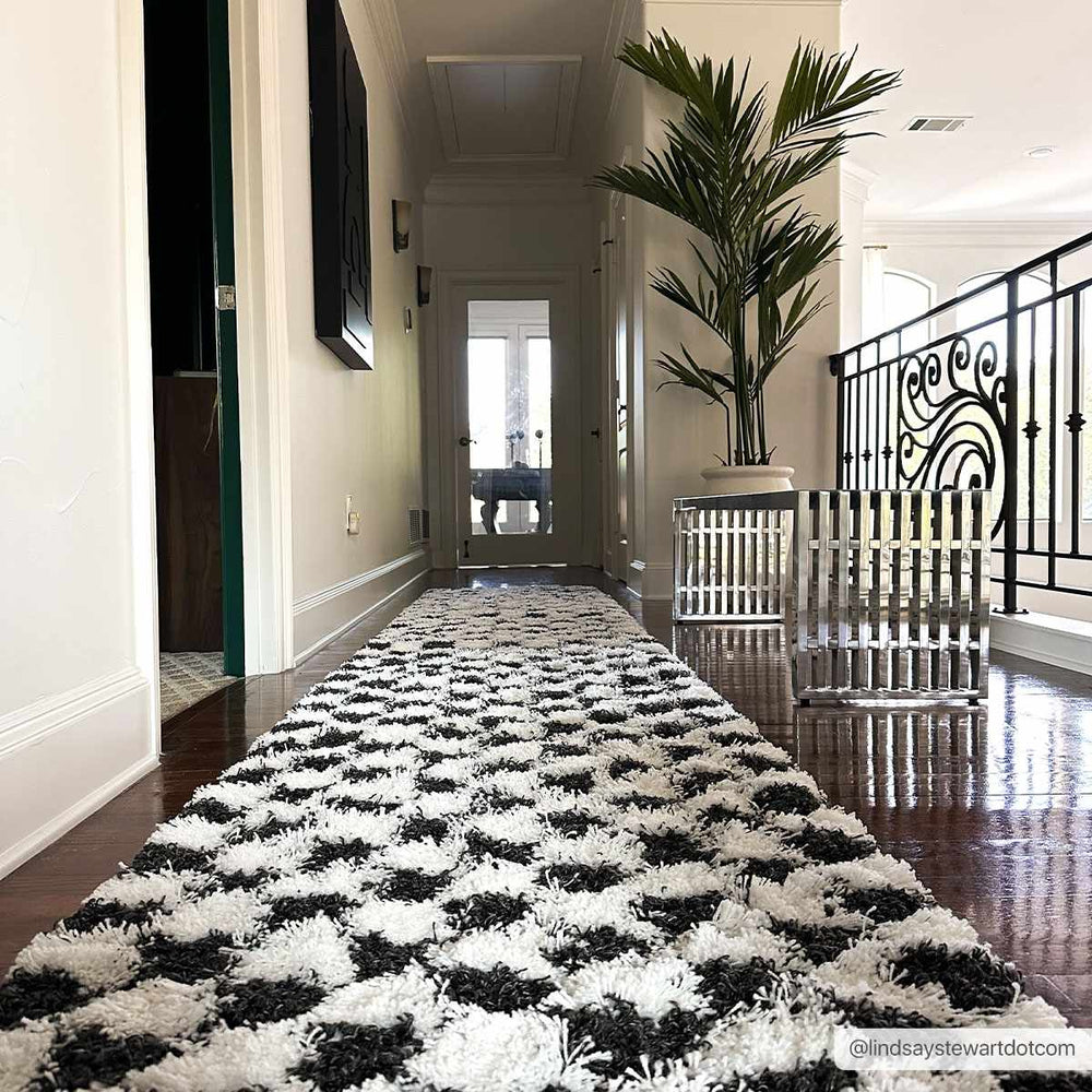 
                      
                        Hauteloom Atira Black & White Checkered Area Rug - lily & onyx
                      
                    