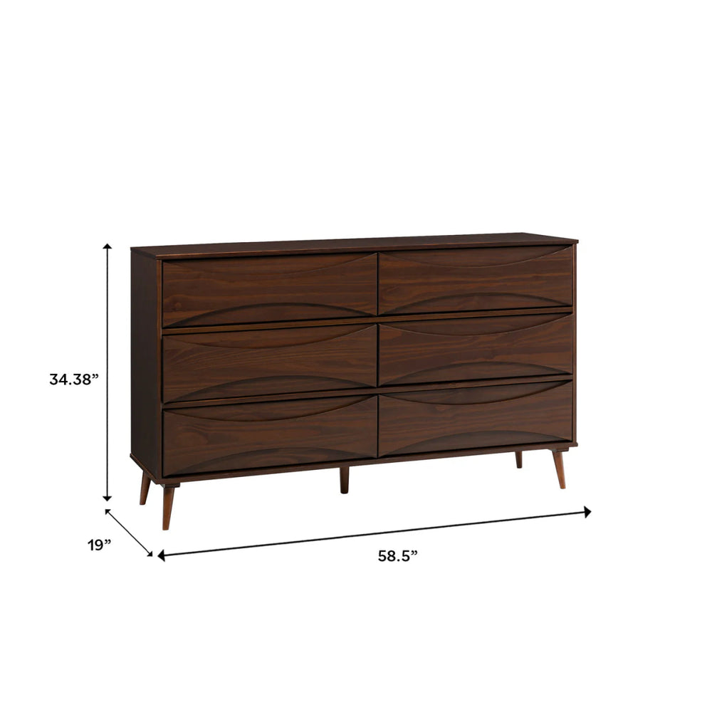 
                      
                        Walker Edison Atticus Solid Wood Mid - Century Modern Dresser - lily & onyx
                      
                    