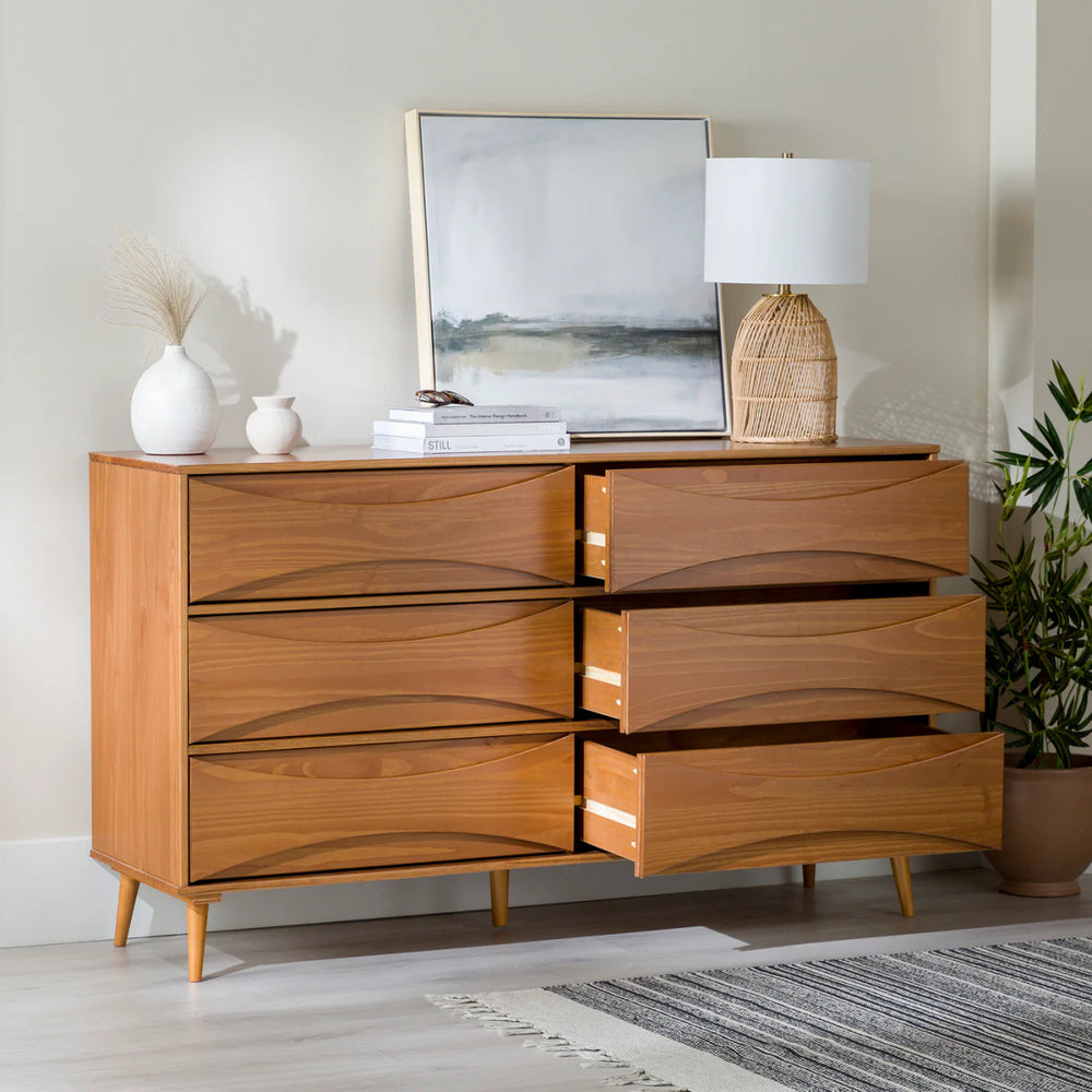 
                      
                        Walker Edison Atticus Solid Wood Mid - Century Modern Dresser - lily & onyx
                      
                    