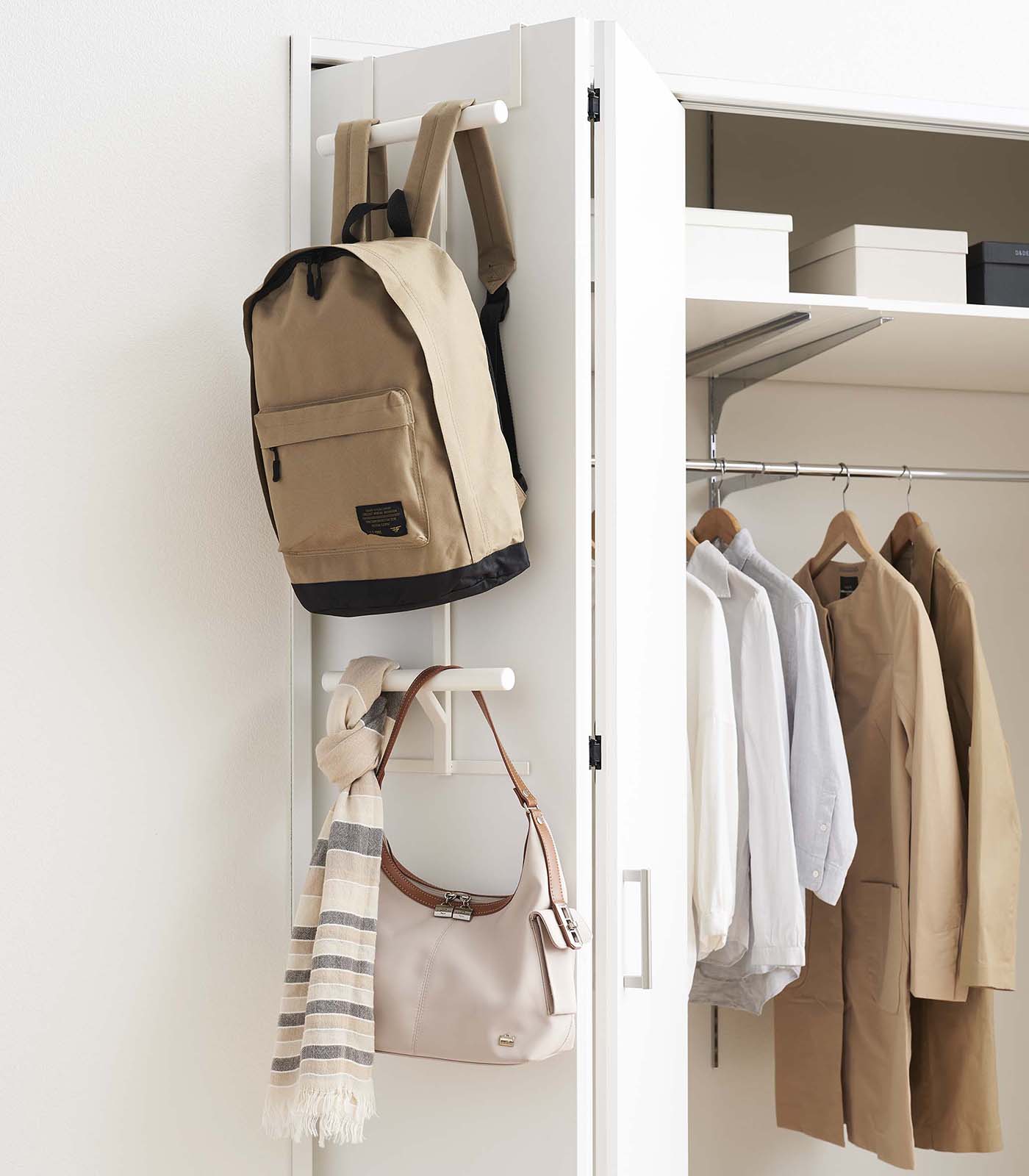 Over-the-Door Steel Backpack Hanger