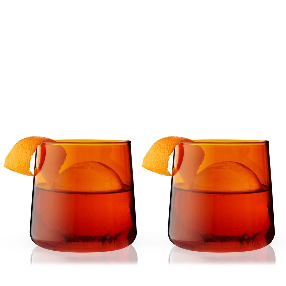 
                      
                        Viski Aurora Amber Cocktail Tumblers, Set of 2 - lily & onyx
                      
                    