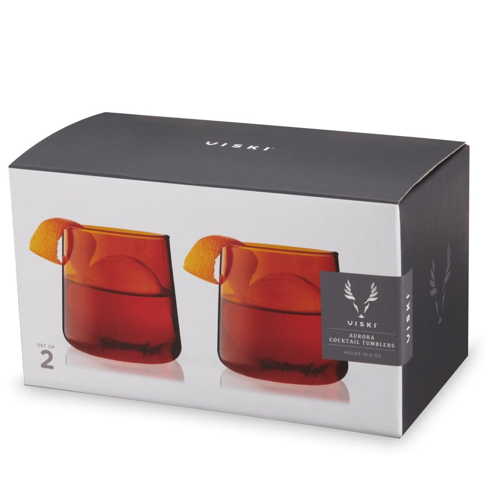 
                      
                        Viski Aurora Amber Cocktail Tumblers, Set of 2 - lily & onyx
                      
                    