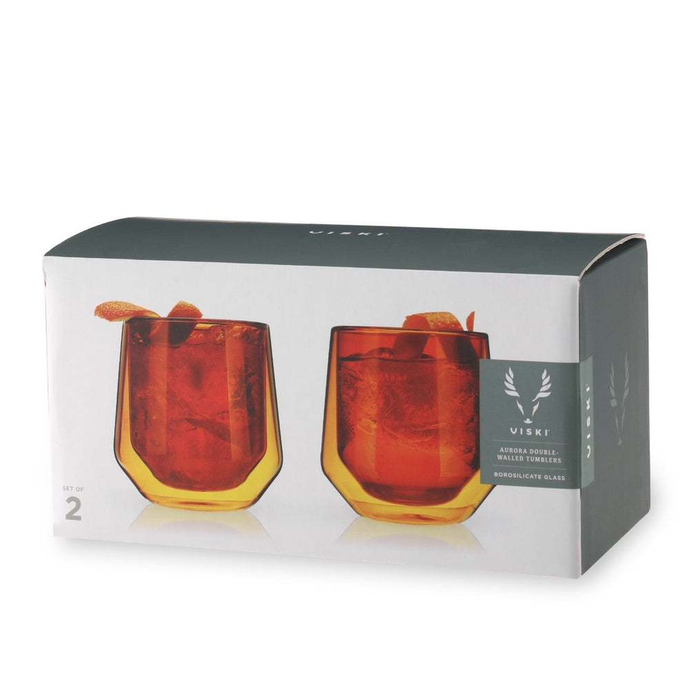 
                      
                        Viski Aurora Double - Walled Tumblers in Amber, Set of 2 - lily & onyx
                      
                    