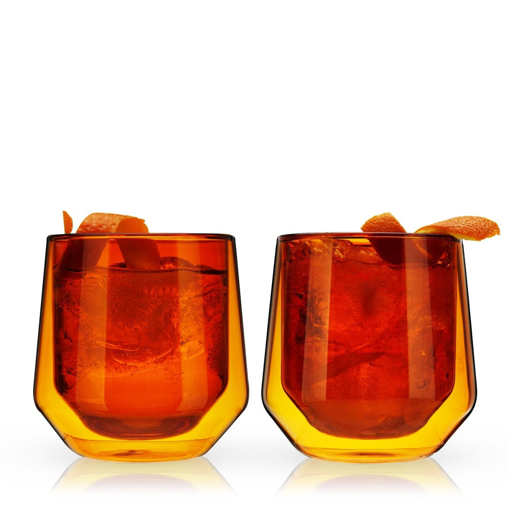 
                      
                        Viski Aurora Double - Walled Tumblers in Amber, Set of 2 - lily & onyx
                      
                    