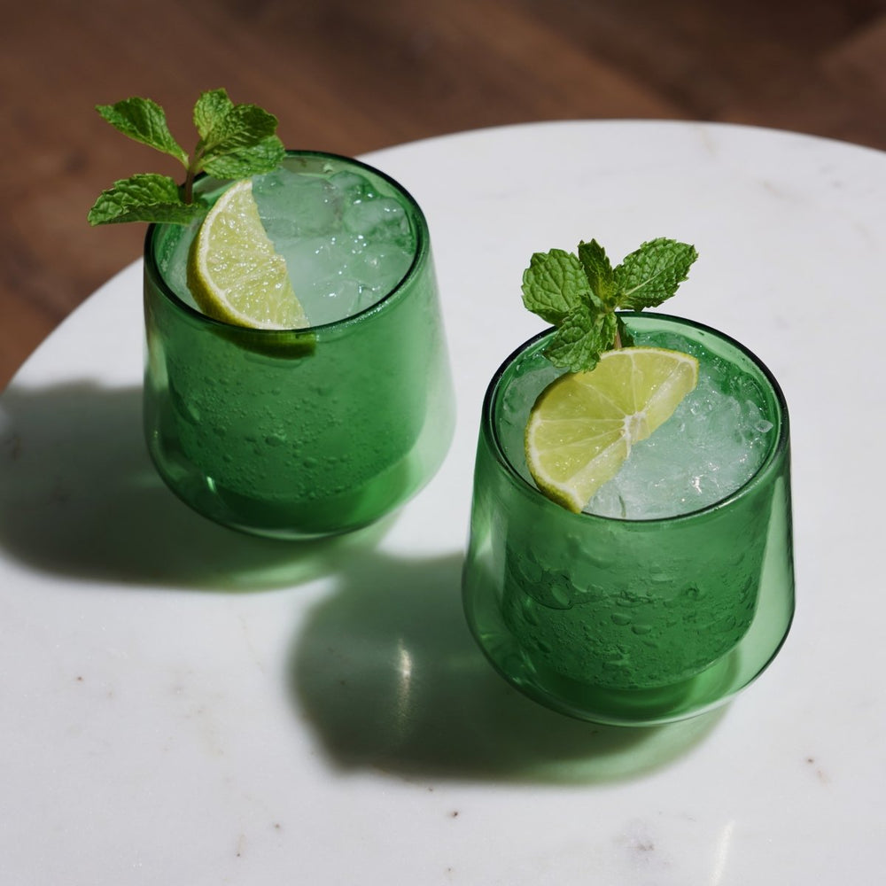 
                      
                        Viski Aurora Double - Walled Tumblers in Green, Set of 2 - lily & onyx
                      
                    