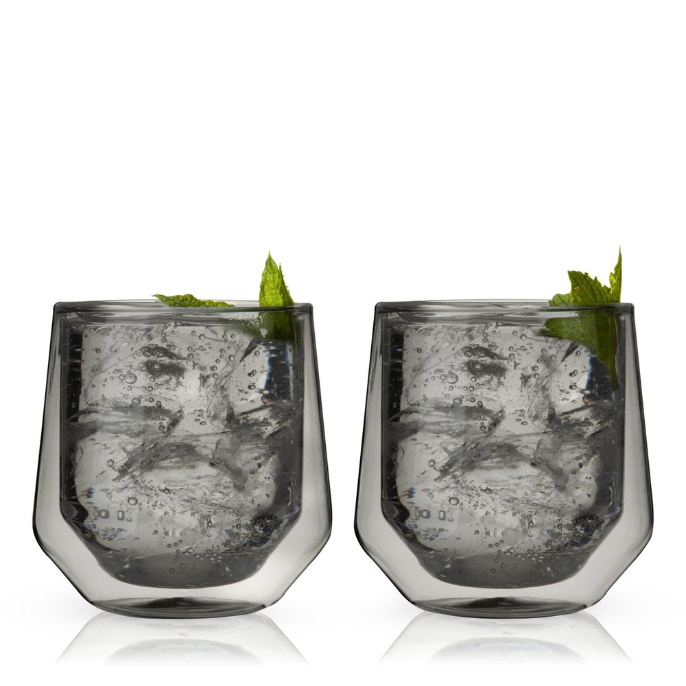 
                      
                        Viski Aurora Double - Walled Tumblers in Smoke Grey, Set of 2
                      
                    