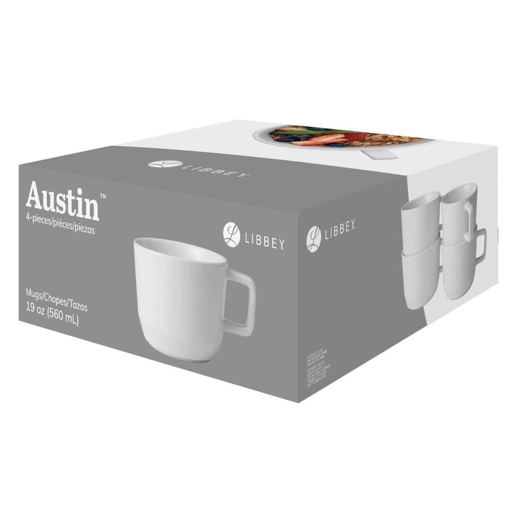 
                      
                        Austin Large Porcelain Coffee Mug, 17.5 oz - Set of 4
                      
                    