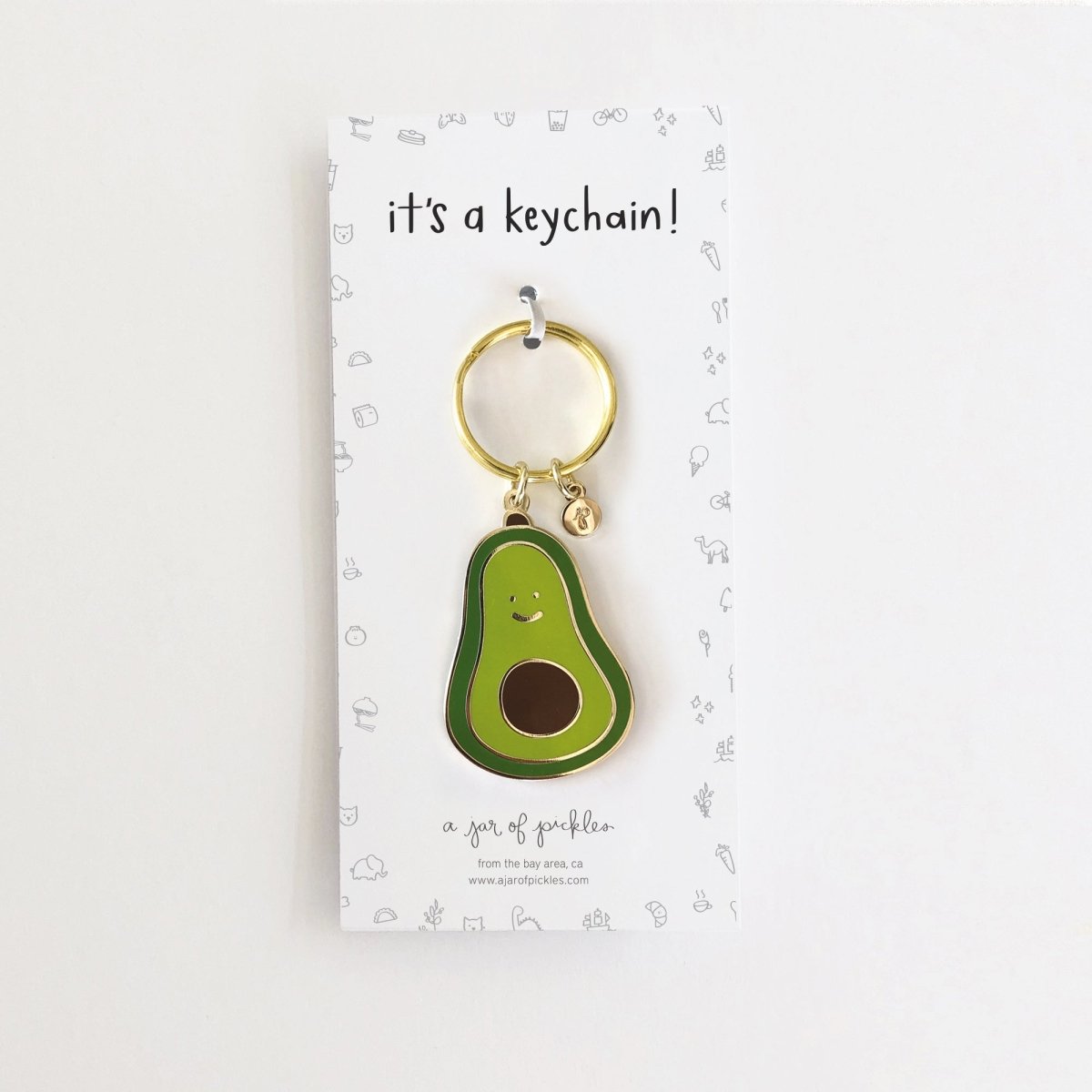 A Jar of Pickles Avocado Keychain - lily & onyx