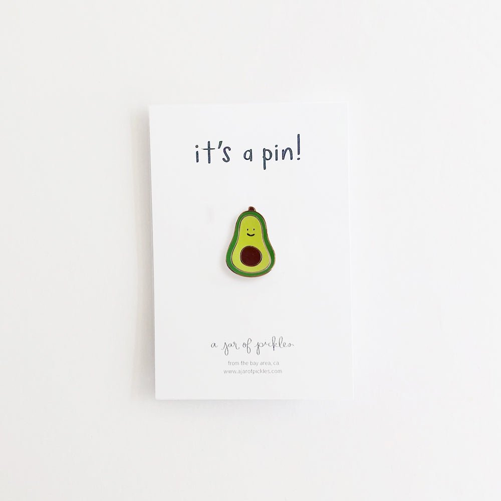 A Jar of Pickles Avocado Pin - lily & onyx