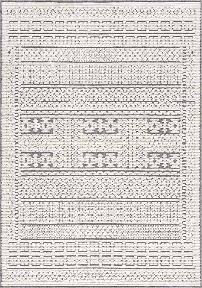 Hauteloom Bahar Cream & Gray Washable Area Rug - lily & onyx