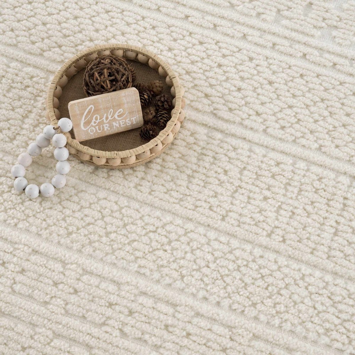Hauteloom Bahar Cream Washable Area Rug - lily & onyx